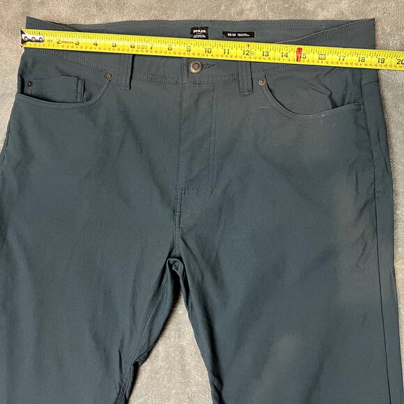 Prana Brion Pants Mens 36x30 Hiking Outdoor Performance Stretch Blue - Picture 7 of 9